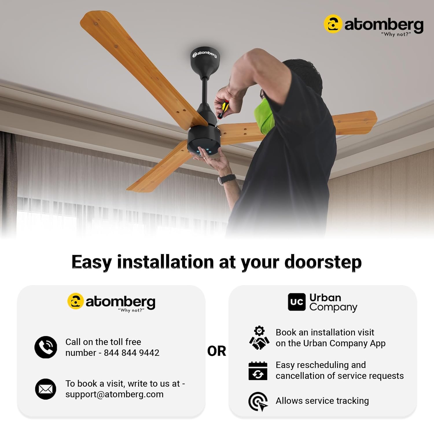 atomberg Renesa 1200mm BLDC Motor 5 Star Rated Sleek Ceiling Fans with Remote - View 5